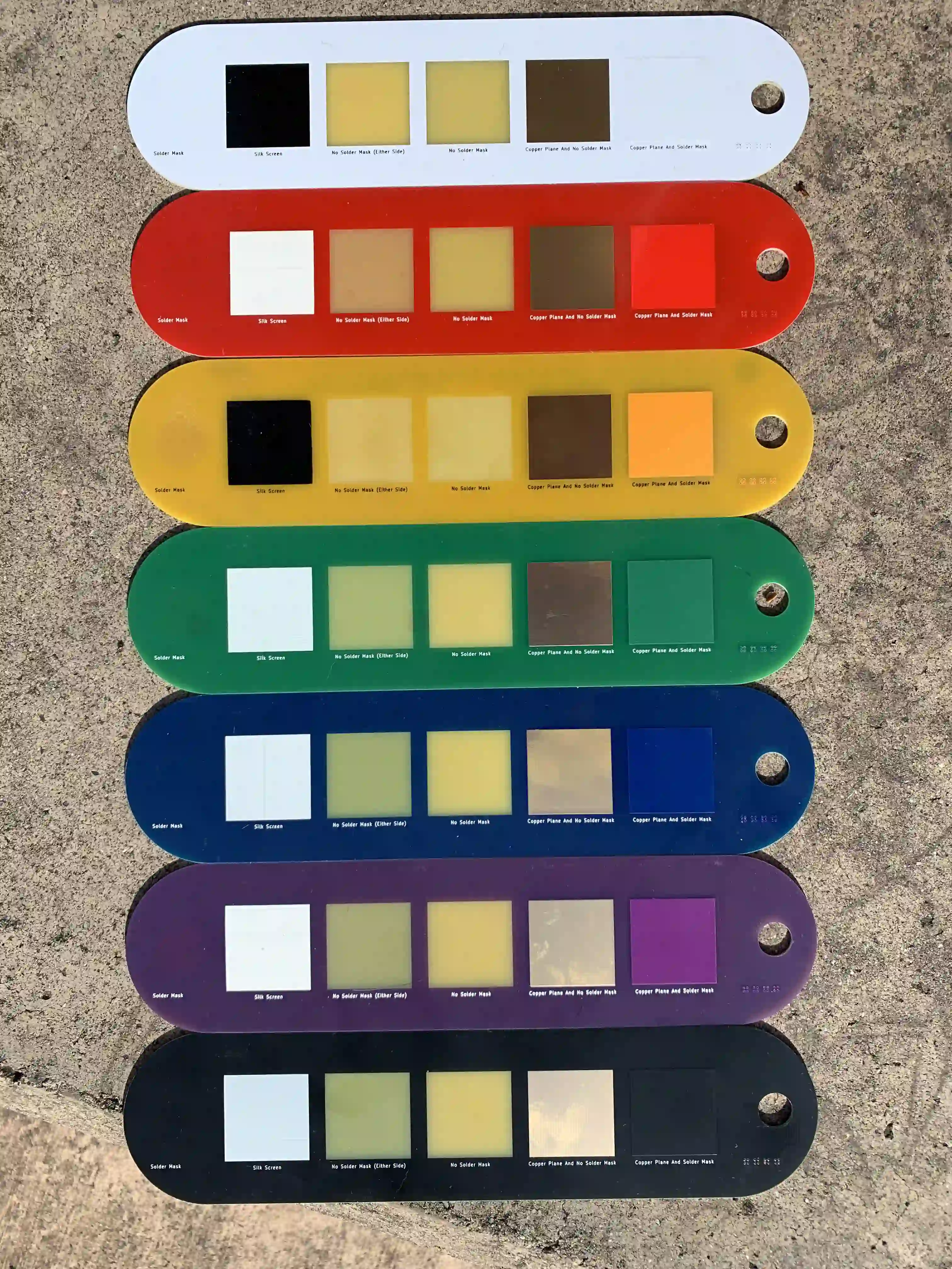 Silkscreen Color Contrast Examples