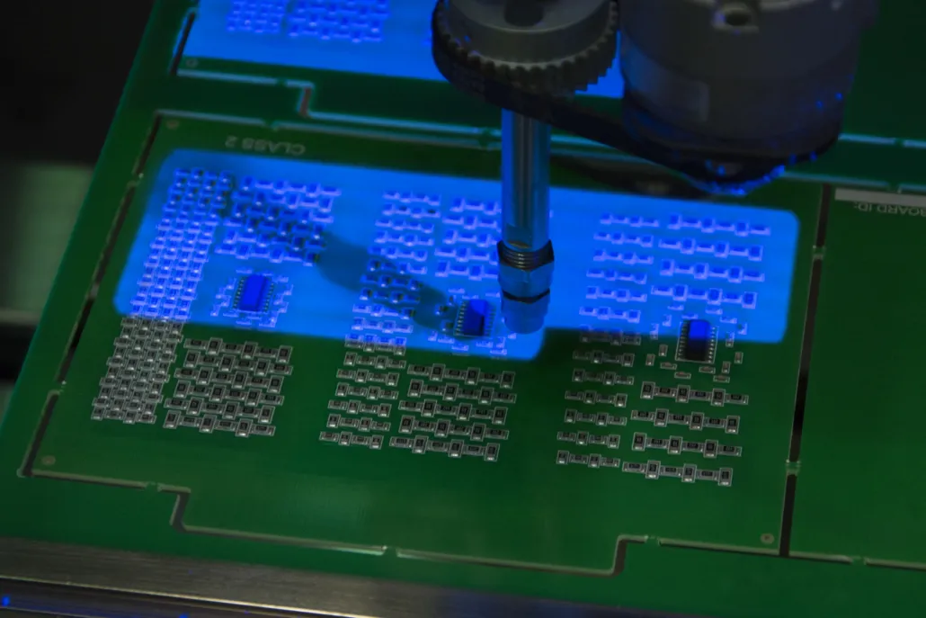 Conformal Coating Inspection Under UV Light