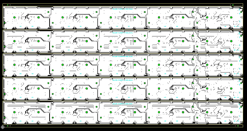 Aluminum PCB in Gerber view