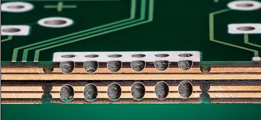 Heavy Copper Double-Sided PCB Cross-Section