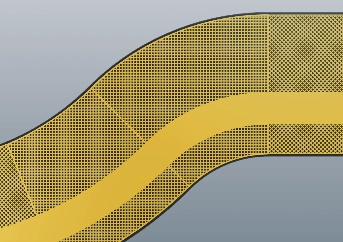 Hatched Ground Plane in Flex Circuit