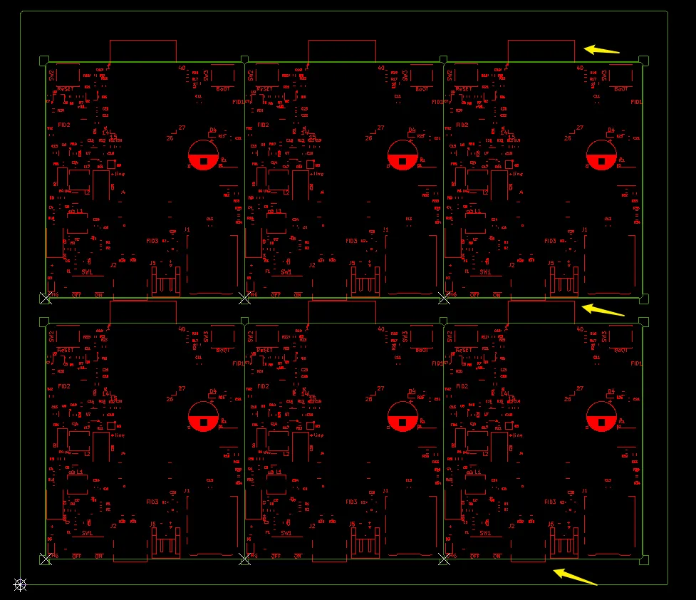 silkscreen frame placement on process edges