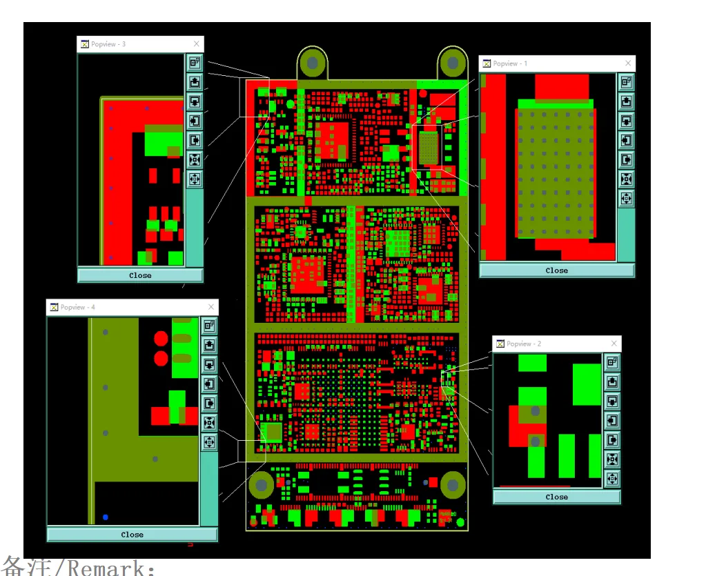 some vias with double-side open window