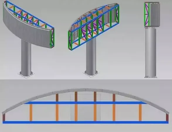 Curved installation