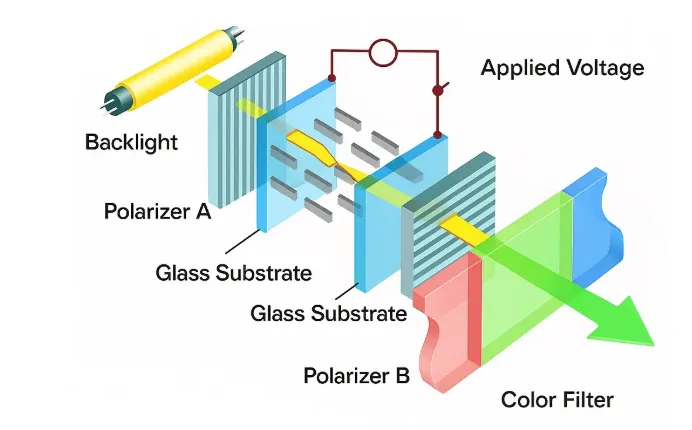 LCD structure diagram