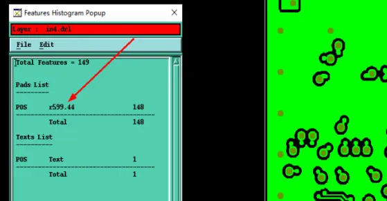 The 0.6mm buried vias