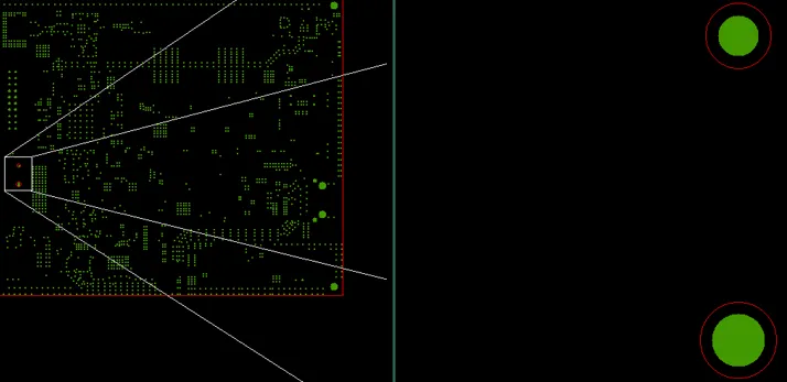 Different-sized holes on the GKO layer