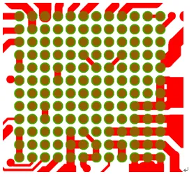 BGA pads were drawn as non-solder-mask-defined (NSMD).