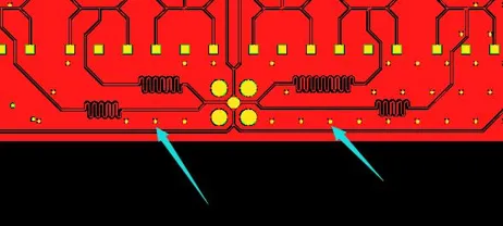 Solder mask openings on many vias