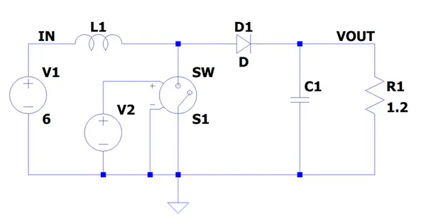 use an ideal boost-converter circuit in LTspice to validate the design