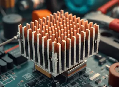Heat sink attached to PCB component