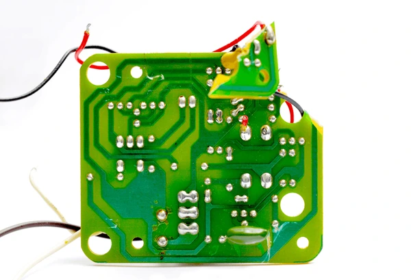Damaged PCB close-up