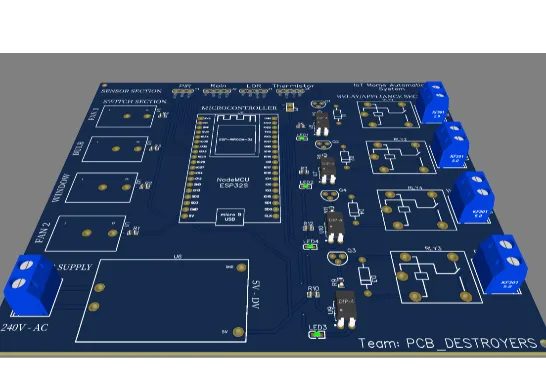 Smart Grid PCB with Integrated Sensors