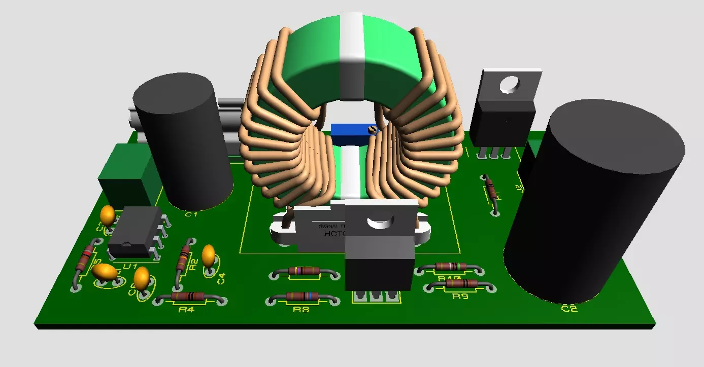 DC-DC converter schematic for sensor PCB
