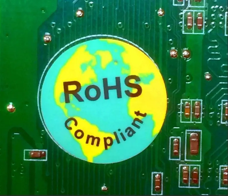 RoHS Compliance Label on PCB
