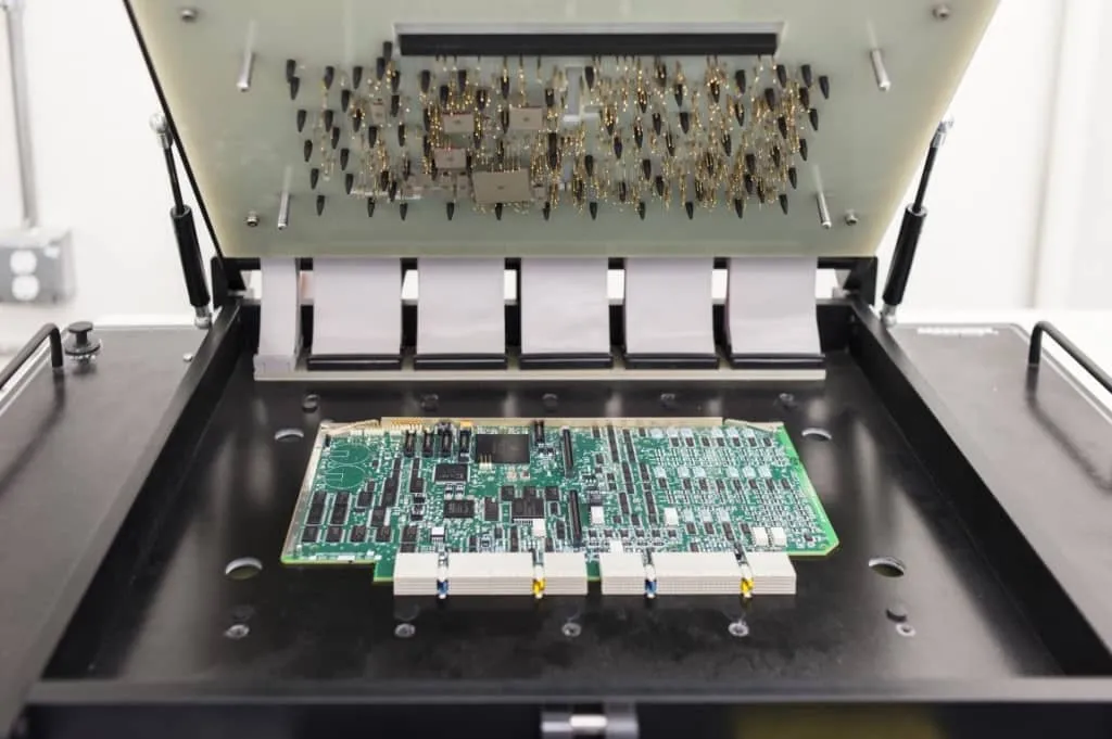 ICT Bed-of-Nails Fixture on PCB Panel