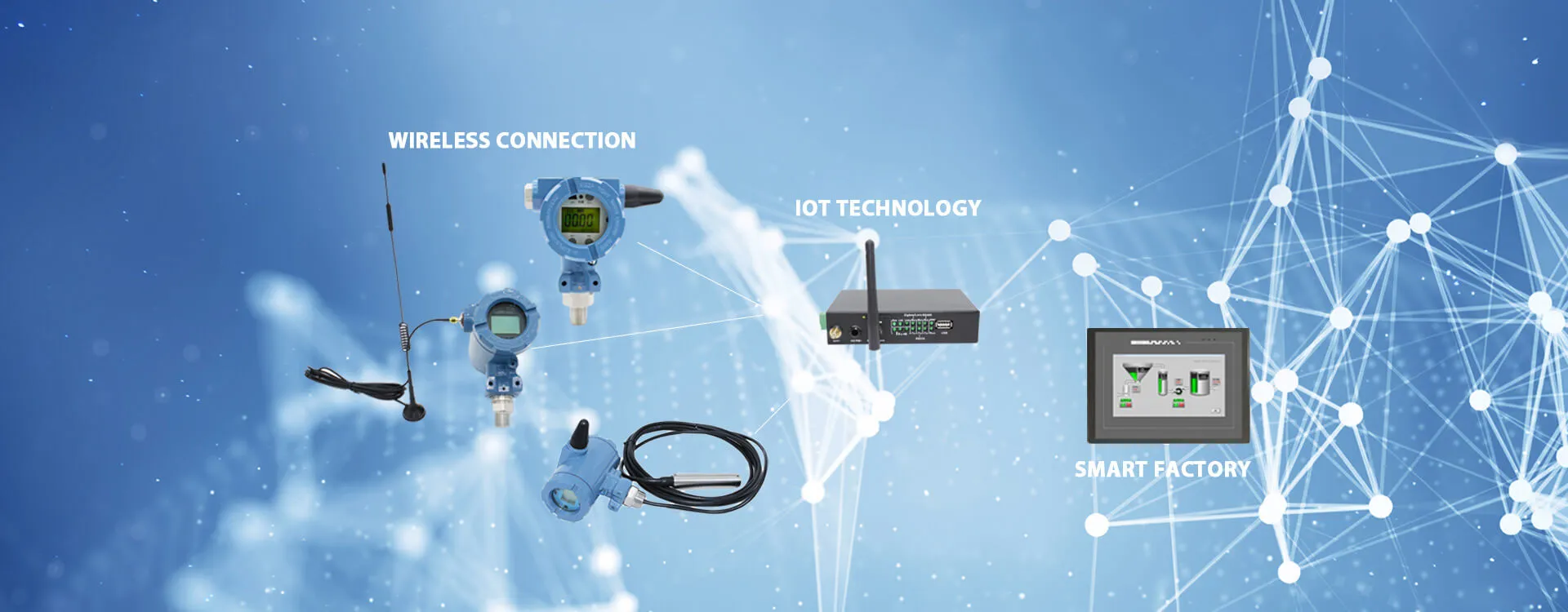 Wireless Pressure Sensor in Factory IoT Network