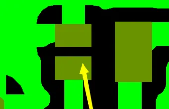 Revised pad for reliable solder mask bridge