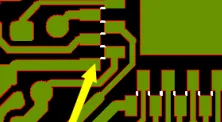 Less than 6 mil solder mask opening spacing of pad pairs