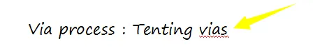 Fabrication notes for tenting vias