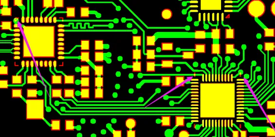 Solder mask openings that exposed traces in certain areas