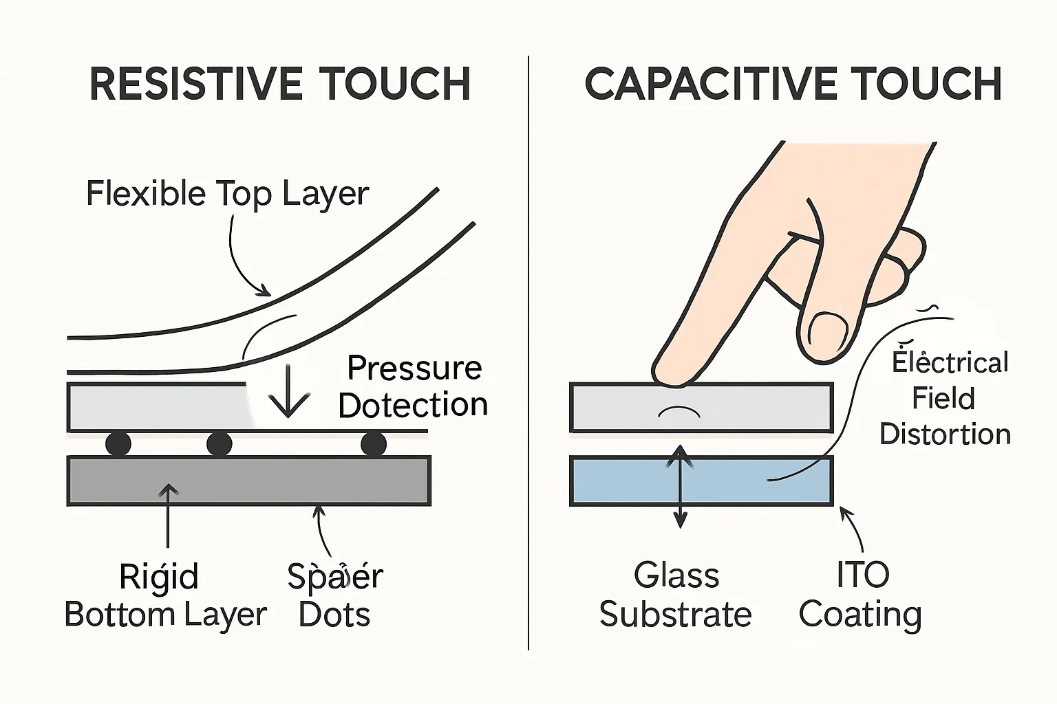 Capacitive vs Resistive Touchscreens
