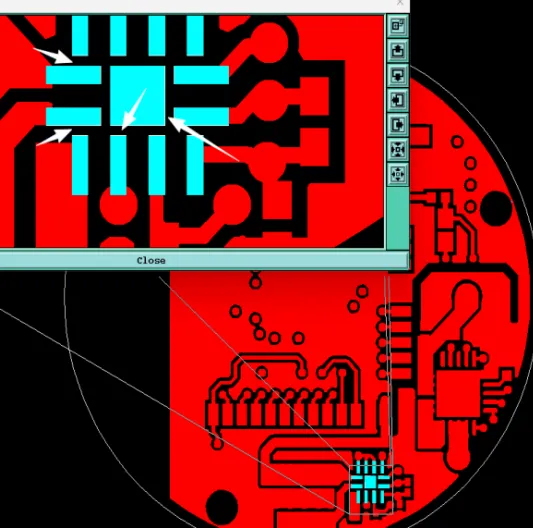 Pad-to-pad or pad-to-trace spacing of only 5.5-6mil