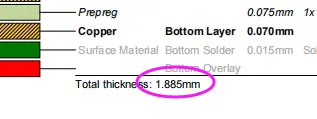 Updated stackup for 1.885mm total thickness