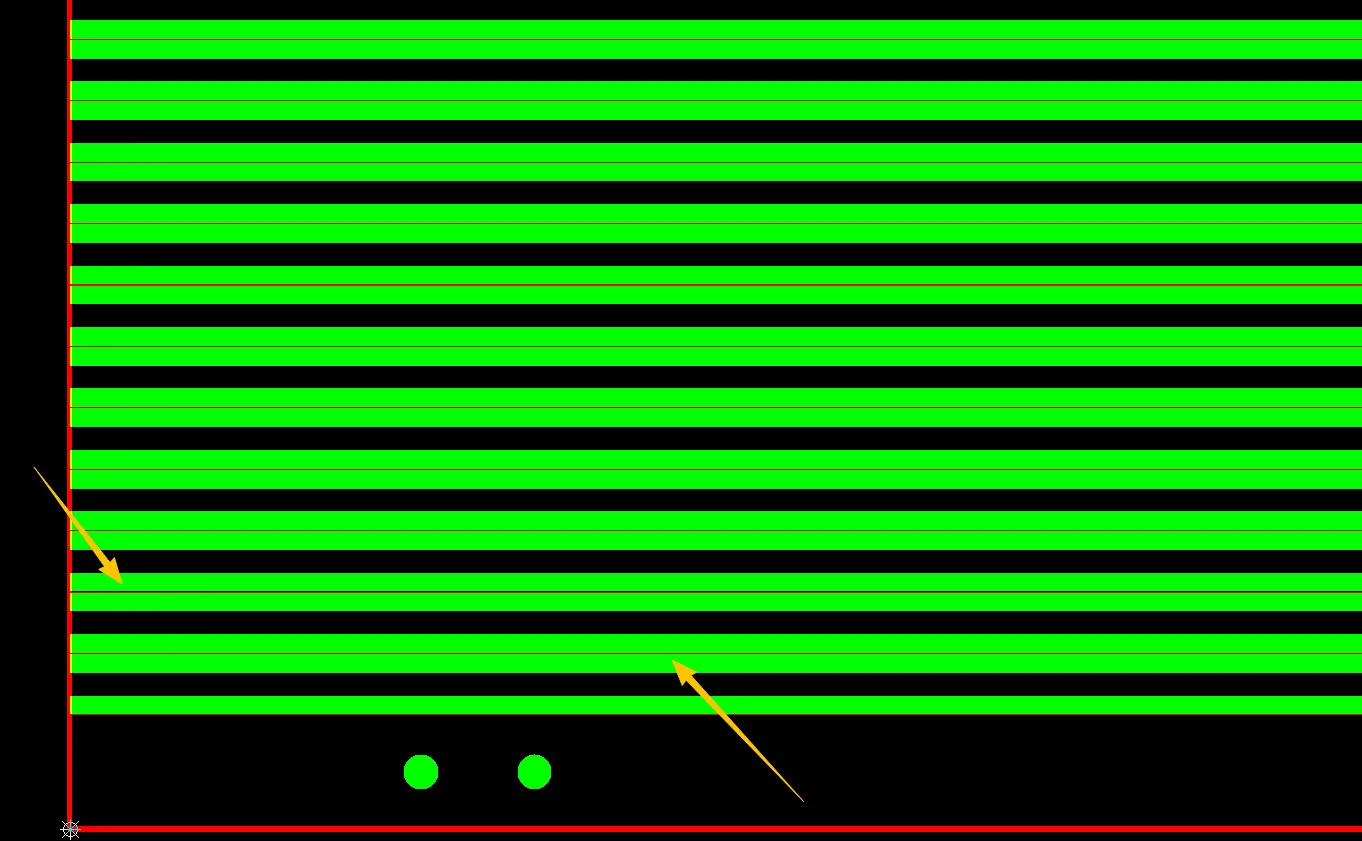 Traces on both sides were routed flush with the outline edge