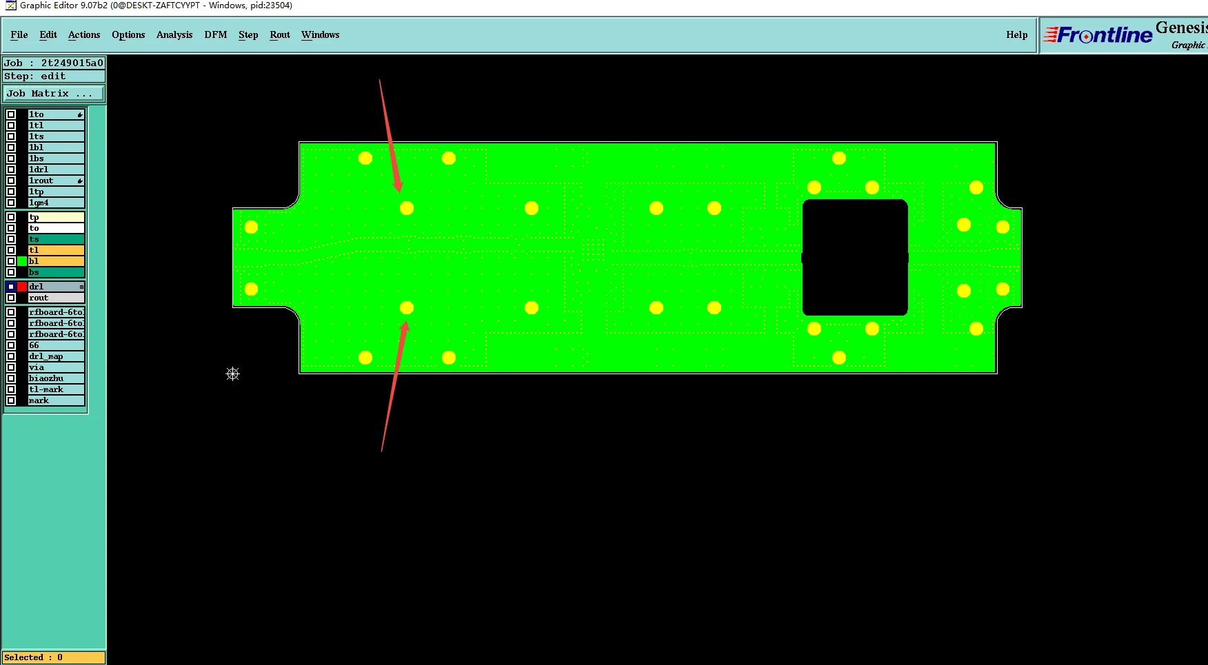 NPTH overlapped with circuit layers