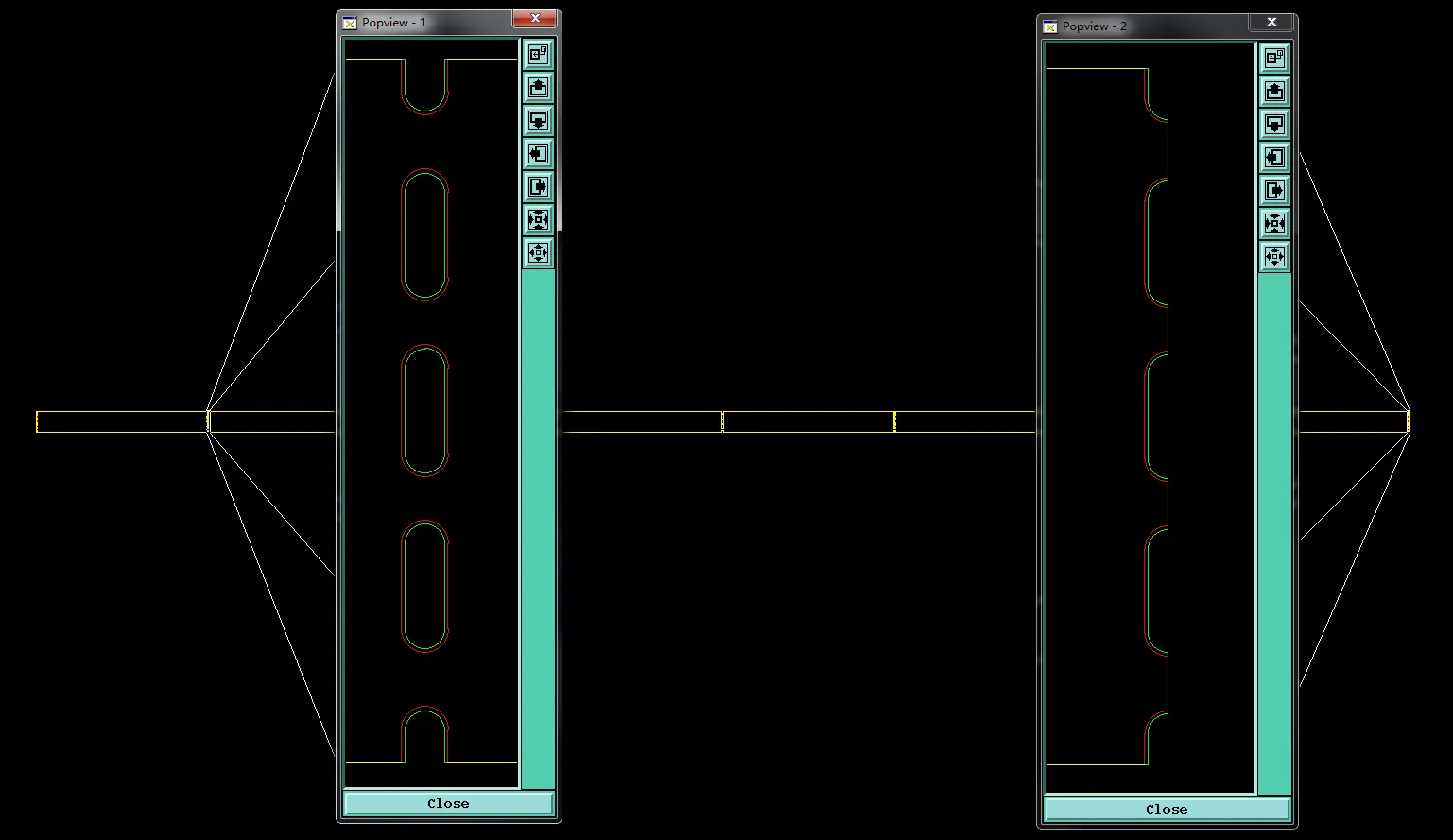 customer designed slots at 1.0mm width