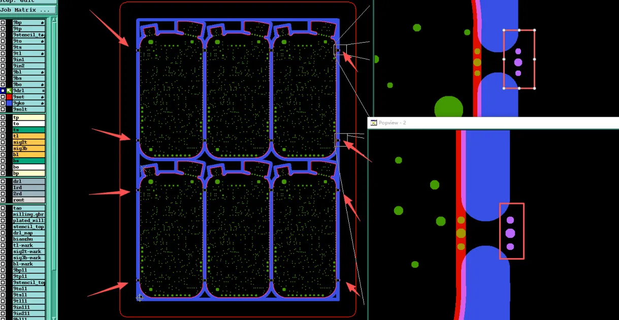 stamp holes near process edges
