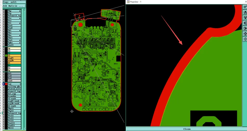 copper positioned close to the board outline