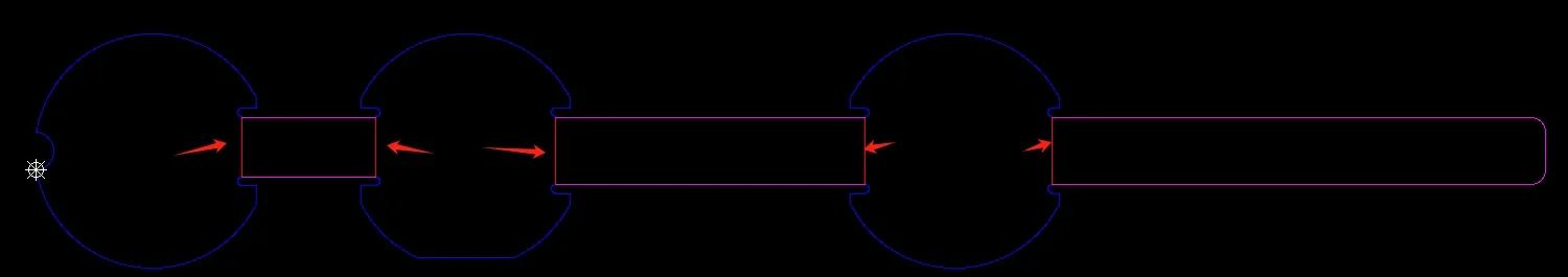 double-sided transparent point glue at the rigid-flex transition