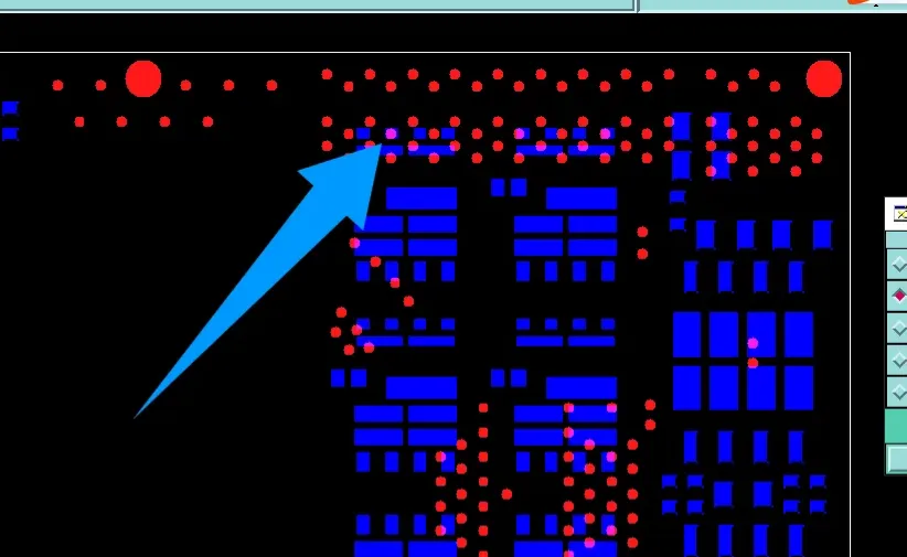 through-hole vias overlapped with SMD pads