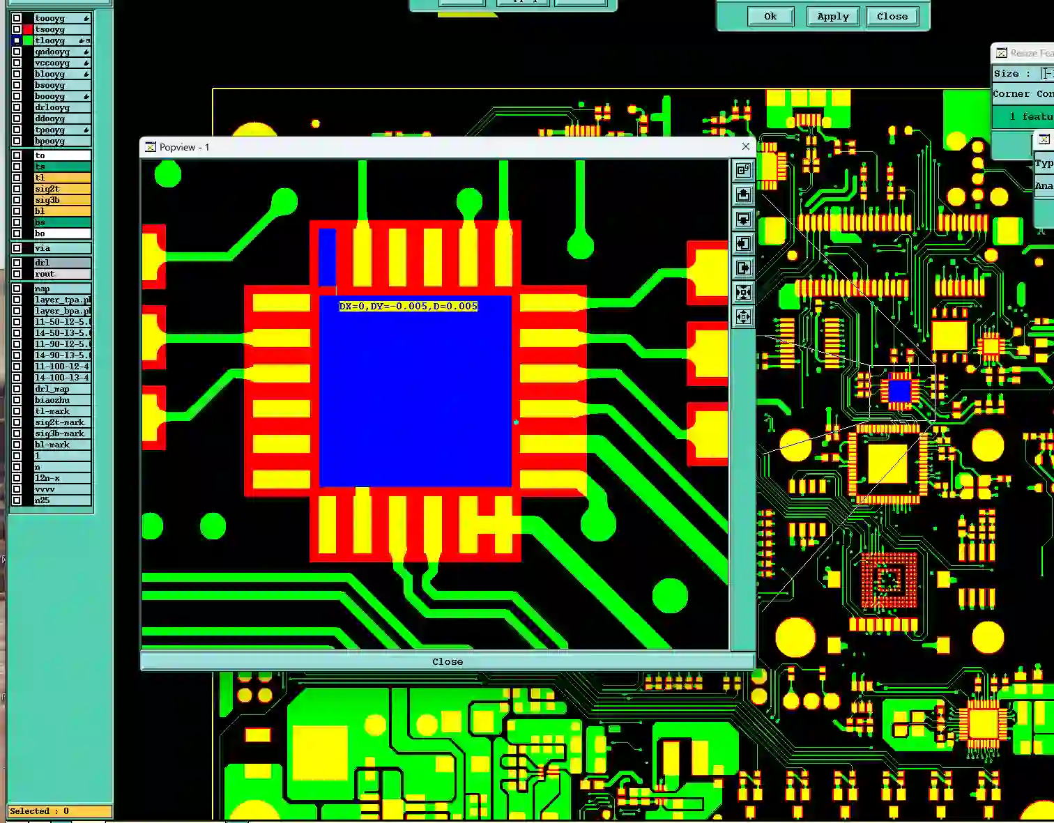 pad-to-pad spacings were only 5mil