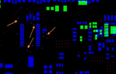 Explicit solder mask openings on vias
