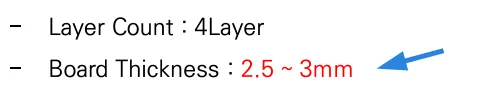 Layer and board thickness info