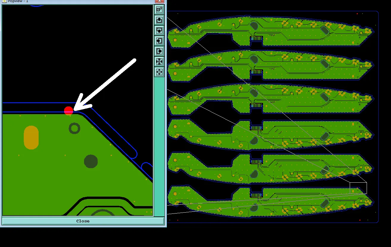 a 2.0 mm NPTH hole positioned exactly on the board outline