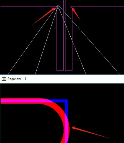 Recommended 0.5 mm radius (R angle)