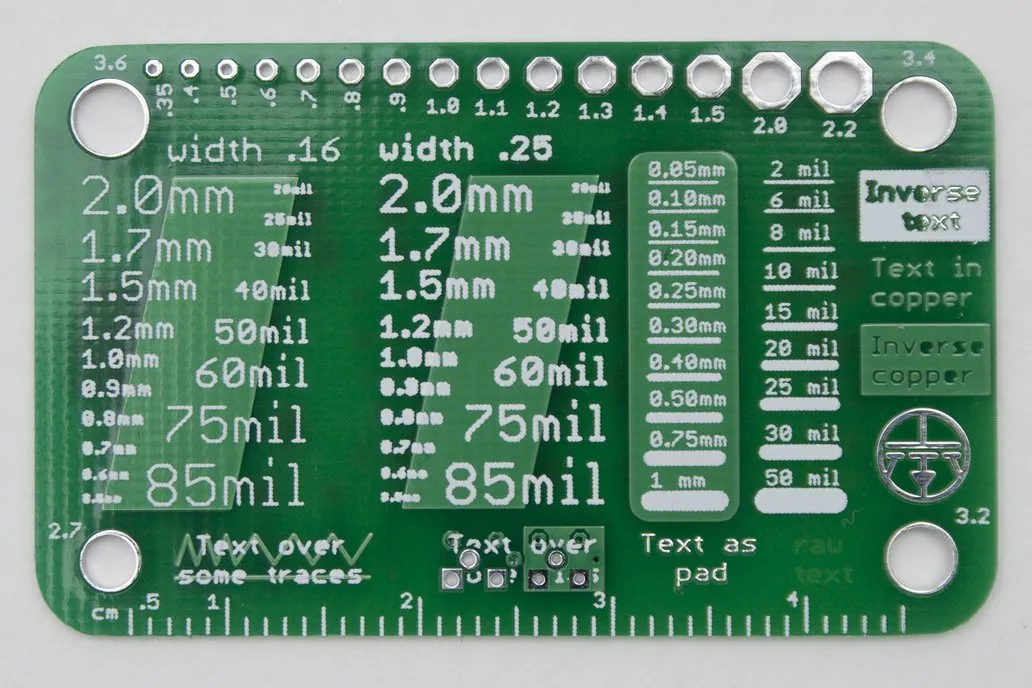 comparison of silkscreen text
