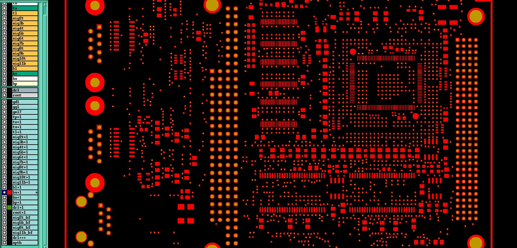 solder mask openings for vias
