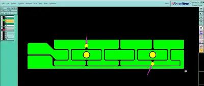 the hole indicated by the arrow is aligned 1:1 with the pads on both sides