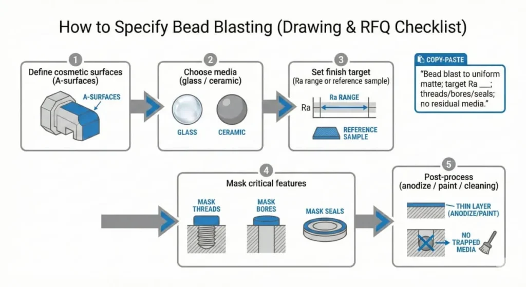 bead blasting flowchart