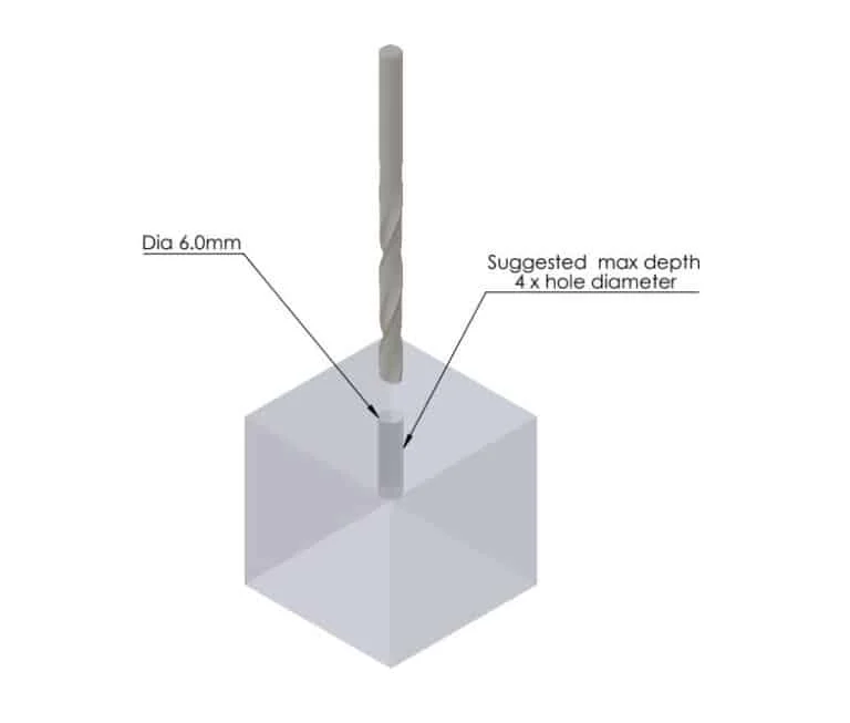 depth-to-diameter ratios for CNC drilled holes