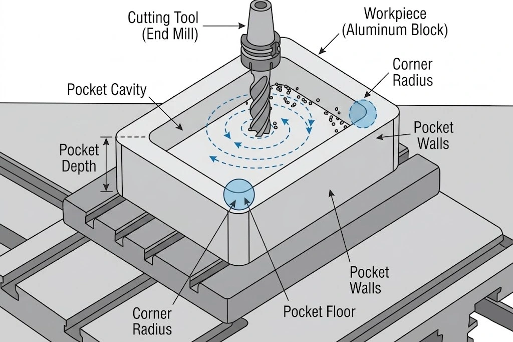 deep pocket designs for CNC machining