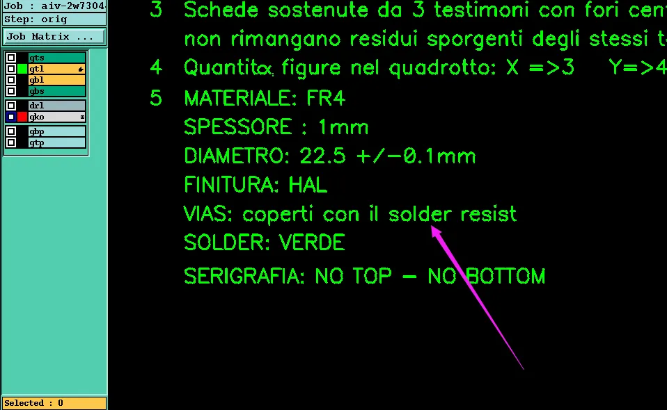 fabrication notes specified via tenting