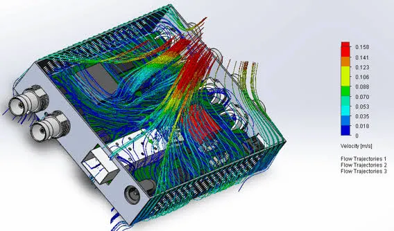 an enclosure showing proper thermal path from PCB
