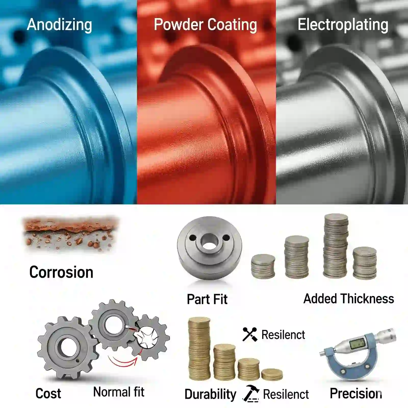 CNC aluminum part decorative (anodized color, brushed)