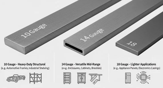 Sheet metal thickness selection